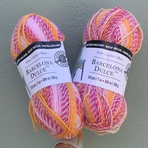 2 skeins of Loops & Threads Barcelona Dulce yarn 🧶 Color: Macaroon 328yds each